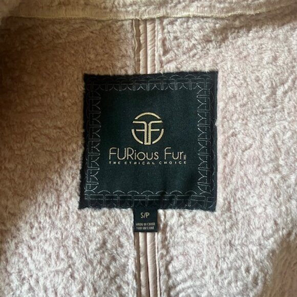 FURious Fur Jessie Two-Tone Jacket - PINK - Size Small - Vegan Leather - Picture 4 of 4